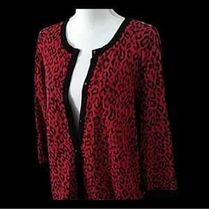 Chico’s animal print cardigan in Chico’s size 3